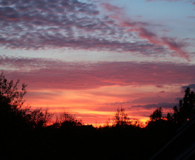 Farbiger Sonnenuntergang