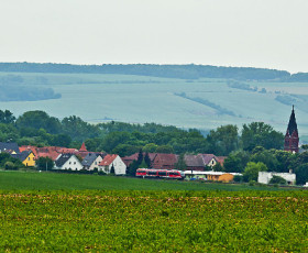 Ringleben mal aus einer anderen Sicht.Aufgenommen von oberhalb der Quelle